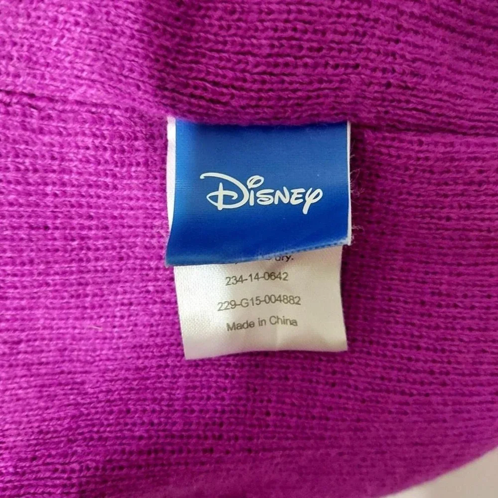 Disney Frozen Pink Purple Striped Hat Beanie OS Elsa‎ Anna